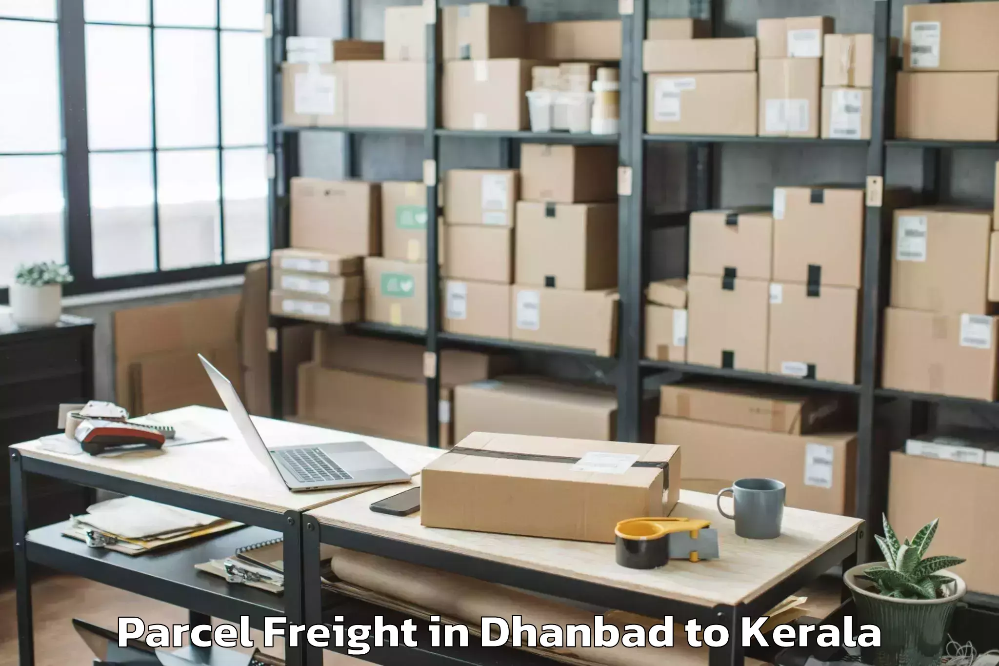 Easy Dhanbad to Alangad Parcel Freight Booking